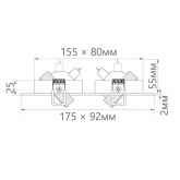 Светильник встраиваемый Feron DL2802 потолочный MR16 G5.3 черный