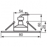 Светильник встраиваемый Feron GS-M362 потолочный MR16 G5.3 белый