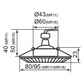 Светильник встраиваемый Feron DL8160-2 потолочный MR16 G5.3 серебристый