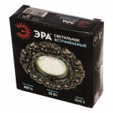 Светильник ЭРА литой MR16 12V/220V 50W KL53 SB бронза (5055398664155)