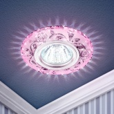 Светильник ЭРА DK LD16 PK/WH декоративный со светодиодной подсветкой MR16, розовый