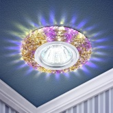 Светильник ЭРА DK LD4 TEA/WH+PU декор c LED подсветкой (белый+фиолет), чай (5055398673461)