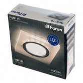 Светильник встраиваемый с белой LED подсветкой Feron CD8170 потолочный MR16 G5.3 белый матовый