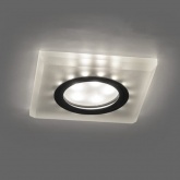 Светильник встраиваемый с белой LED подсветкой Feron CD8170 потолочный MR16 G5.3 белый матовый