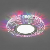 Светильник встраиваемый с разноцветной LED подсветкой Feron CD953 потолочный MR16 G5.3, прозрачный