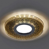 Светильник встраиваемый с LED подсветкой Feron CD981 потолочный MR16 G5.3 прозрачный, золото