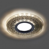 Светильник встраиваемый с LED подсветкой Feron CD981 потолочный MR16 G5.3, прозрачный, серебро