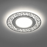 Светильник встраиваемый с белой LED подсветкой Feron CD951 потолочный MR16 G5.3 белый матовый
