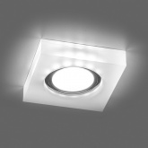 Светильник встраиваемый с белой LED подсветкой Feron CD8180 потолочный MR16 G5.3 белый матовый