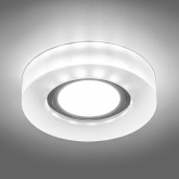 Светильник встраиваемый с белой LED подсветкой Feron CD8080 потолочный MR16 G5.3 белый матовый