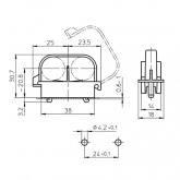 Клипса 36061 VS для ламп 2G11 h21 защёлка