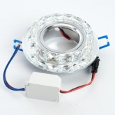 Светильник встраиваемый с белой LED подсветкой Feron CD878 потолочный MR16 G5.3 прозрачный