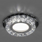 Светильник встраиваемый с белой LED подсветкой Feron CD878 потолочный MR16 G5.3 прозрачный