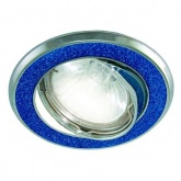 Светильник встраиваемый TDM поворотный СВ 02-06 MR16 50W 230V G5.3 синий блеск/хром d74mm IP20