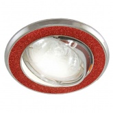 Светильник встраиваемый TDM поворотный СВ 02-06 MR16 50W 230V G5.3 красный блеск/хром d74mm IP20