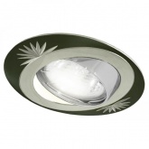 Светильник встраиваемый TDM поворотный СВ 02-05 MR16 50W 230V G5.3 черный/никель d72mm IP20