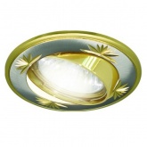 Светильник встраиваемый TDM поворотный СВ 02-04 MR16 50W 230V G5.3 матовый никель/золото d74mm IP20