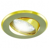 Светильник встраиваемый TDM поворотный СВ 02-03 MR16 50W 230V G5.3 матовый никель/золото d75mm IP20