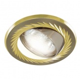 Светильник встраиваемый TDM поворотный СВ 02-02 MR16 50W 230V G5.3 матовый никель/золото d75mm IP20