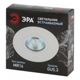 Встраиваемый светильник алюминиевый ЭРА KL83 WH MR16/GU5.3 белый