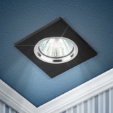 Светильник ЭРА KL57 SL/BK литой алюминевый MR16 12V/220V 50W серебро/черный (5055398672624)