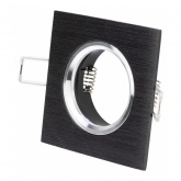 Светильник ЭРА KL57 SL/BK литой алюминевый MR16 12V/220V 50W серебро/черный (5055398672624)