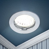 Светильник ЭРА литой простой MR16 12V 50W KL1 SN сатин никель (5055398634356)