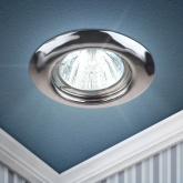 Светильник ЭРА штампованный ST3 CH MR16 12V/220V 50W хром (5055398625576)