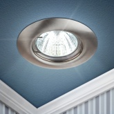 Светильник ЭРА штампованный ST3 SN MR16 12V/220V 50W сатин никель (5055398625569)