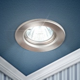 Светильник ЭРА штампованный ST1 SN MR16 12V/220V 50W сатин никель (5055398625491)