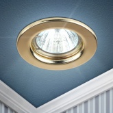 Светильник ЭРА штампованный ST1 GD MR16 12V/220V 50W золото (5055398625477)