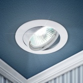 Светильник встраиваемый литой поворотный ЭРА MR16 12V/220V 50W KL1A WH белый (5055398623794)