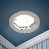 Светильник встраиваемый литой ЭРА простой MR16 12V/220V max 50W KL1 CH хром (5055398623848)