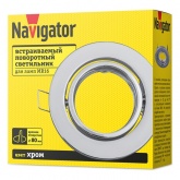 Светильник Navigator 93 020 NFS-03 хром D90/d60x28mm поворотный