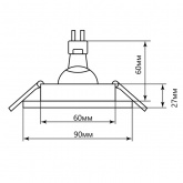 Светильник Feron DL11/DL3202 точечный MR16 G5.3/GU5.3 хром поворотный штампованный