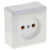 Накладная розетка SE ХИТ 10А 250В без заземления белая