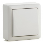 Накладной выключатель одноклавишный SE ХИТ 6А 250В белый