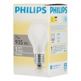 Лампа накаливания Standard A55 FR 75W 230V E27 матовая Philips