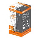 Лампа накаливания TDM ЛОН Б75 75Вт 230В E27 прозрачная