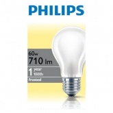 Лампа накаливания Standard A55 FR 60W 230V E27 матовая Philips