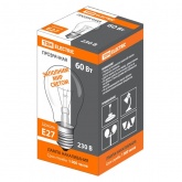 Лампа накаливания TDM ЛОН Б60 60Вт 230В E27 прозрачная