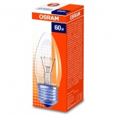 Лампа накаливания свеча Osram Classic B CL 60W E27 прозрачная