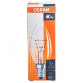 Лампа накаливания Osram свеча CLASSIC B CL 60W E14 прозрачная