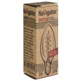 Ретро лампа Navigator 71 953 NI-V-C-C-40-230-E14-CLG 40W 230V свеча золотая прозрачная