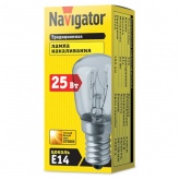 Лампа для холодильников и швейных машин Navigator 61 204 NI-T26-25-230-E14-CL 25W 230V прозрачная