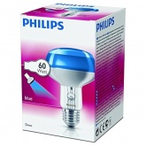 Лампа зеркальная Philips Reflector NR80 BL 60W E27 230V blue/синий