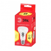 Лампа светодиодная ЭРА RED LINE LED R63 8W 827 2700K 230V E27 рефлектор теплый свет