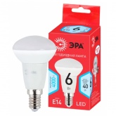 Лампа светодиодная ЭРА RED LINE LED R50 6W 840 4000K 230V E14 рефлектор белый свет