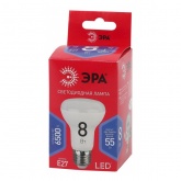 Лампа светодиодная ЭРА RED LINE LED R63 8W 865 6500K 230V E27 рефлектор холодный свет