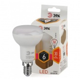 Лампа светодиодная ЭРА STD LED R50 6W 827 2700K 230V E14 рефлектор теплый свет